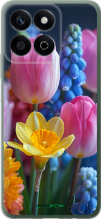 Силиконовый чехол Весенние цветы для Huawei Honor Play 60 Plus - 6058u-4109 изображение 