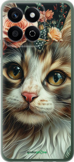 Силиконовый чехол Cats and flowers для Huawei Honor X7c - 6069u-3874 изображение 