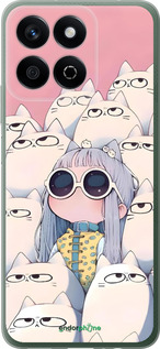 Силіконовий чехол Малышка с котами для Huawei Honor X7c - 6295u-3874 изображение 