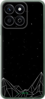 Силиконовый чехол Черно белые абстрактные горы для Huawei Honor X7c - 6437u-3874 изображение 