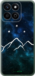 Силиконовый чехол Горы и звезды нарисованы на фоне галактики для Huawei Honor X7c - 6490u-3874 изображение 