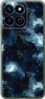 Силиконовый чехол Изображение Кошек с тёмной акварелью для Huawei Honor X7c - 6521u-3874 изображение 