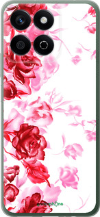 Силиконовый чехол Нарисованные розы для Huawei Honor Play 60 Plus - 724u-4109 изображение 