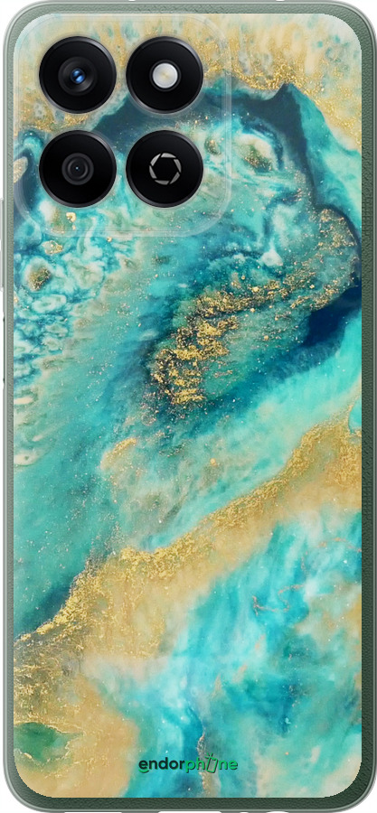 Силиконовый чехол Green marble для Huawei Honor X7c - 4365u-3874 изображение 