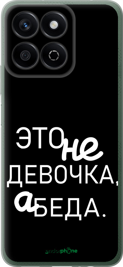 Силиконовый чехол Девочка для Huawei Honor X7c - 4701u-3874 изображение 