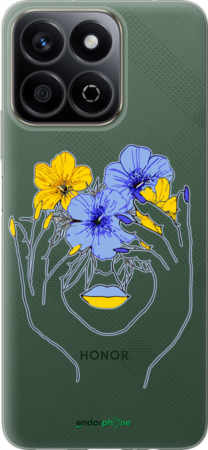Силиконовый чехол Девушка v4 для Huawei Honor X7c - 5276u-3874 изображение 