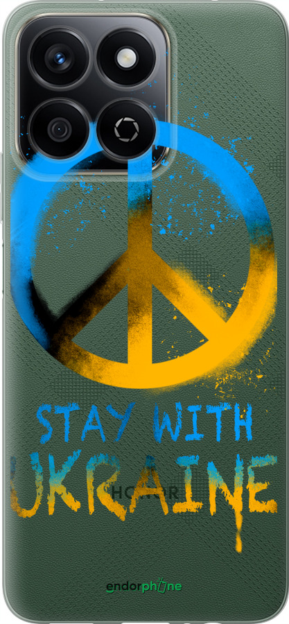 Силиконовый чехол Stay with Ukraine v2 для Huawei Honor X7c - 5310u-3874 изображение 