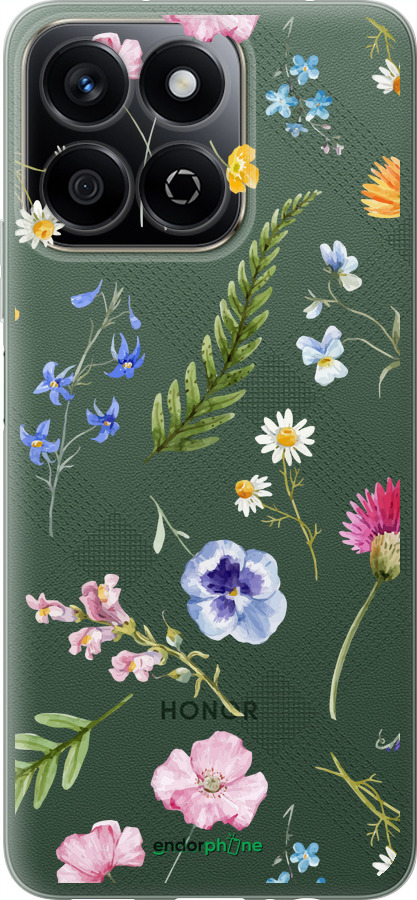 Силиконовый чехол Цветочный фон v2 для Huawei Honor X7c - 5472u-3874 изображение 