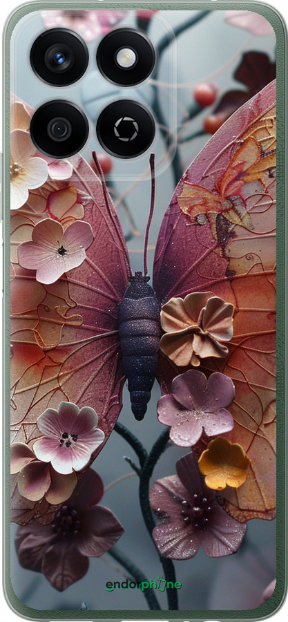 Силиконовый чехол Fairy Butterfly для Huawei Honor X7c - 6048u-3874 изображение 