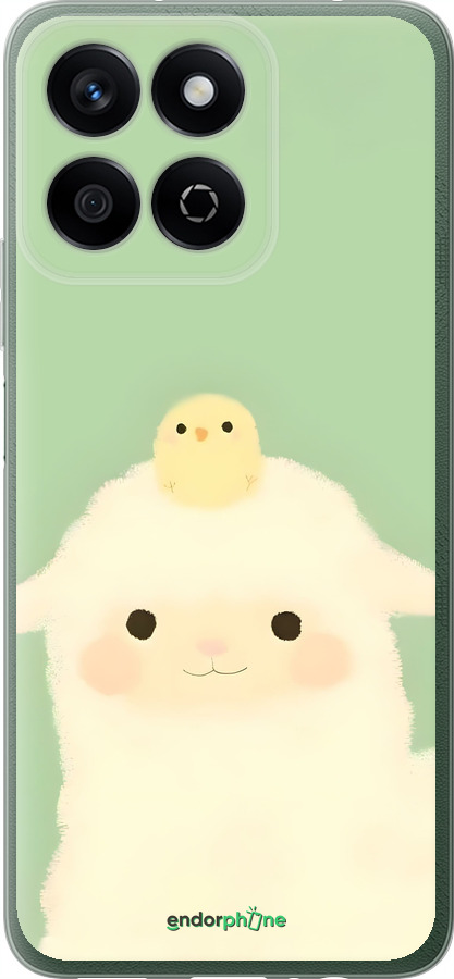 Силиконовый чехол Барашек и ципленок для Huawei Honor X7c - 6369u-3874 изображение 