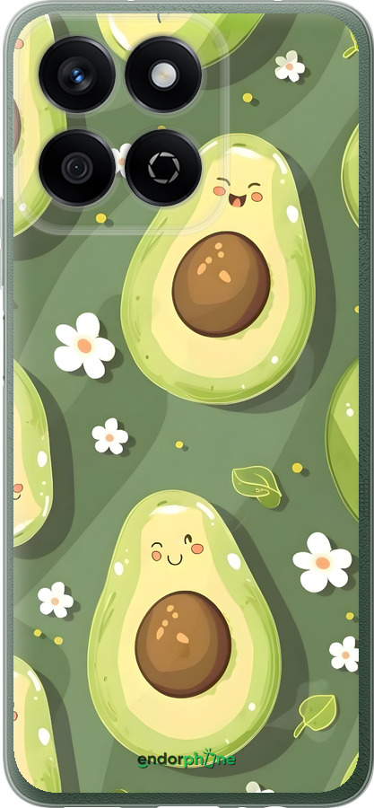 Силиконовый чехол Авокадо для Huawei Honor Play 60 Plus - 6380u-4109 изображение 