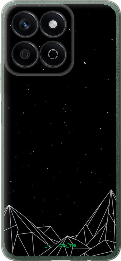 Силиконовый чехол Черно белые абстрактные горы для Huawei Honor X7c - 6437u-3874 изображение 