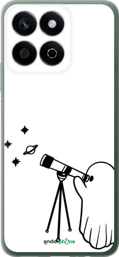 Силиконовый чехол Привидение астроном для Huawei Honor Play 60 Plus - 6444u-4109 изображение 