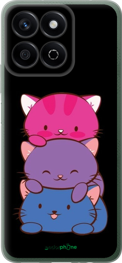 Силиконовый чехол Милые кошки для Huawei Honor X7c - 6518u-3874 изображение 