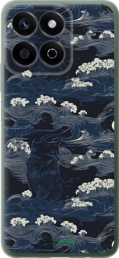 Силиконовый чехол Морская тематика в стиле арт-деко для Huawei Honor Play 60 Plus - 6520u-4109 изображение 