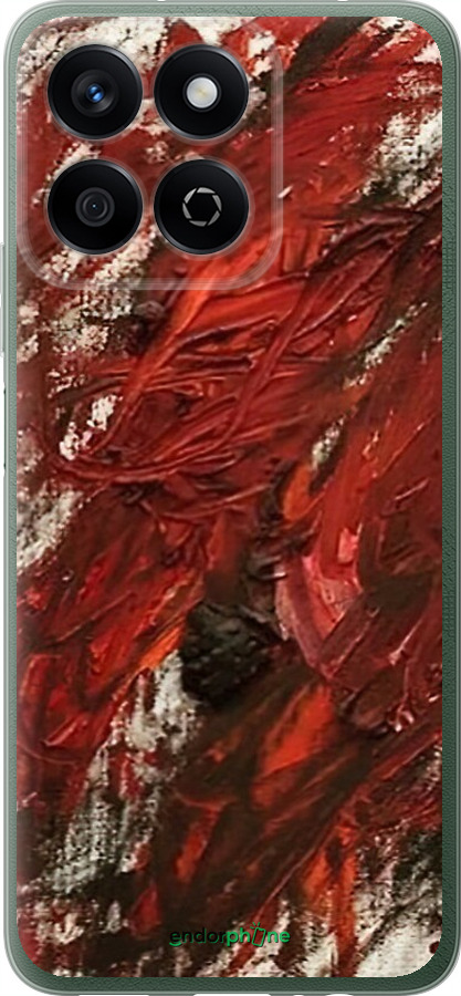 Силиконовый чехол Абстрактная композиция в красных тонах для Huawei Honor X7c - 6541u-3874 изображение 