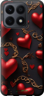 TPU чехол Сердечки для Huawei Honor X8a - 5831b-2963 изображение 