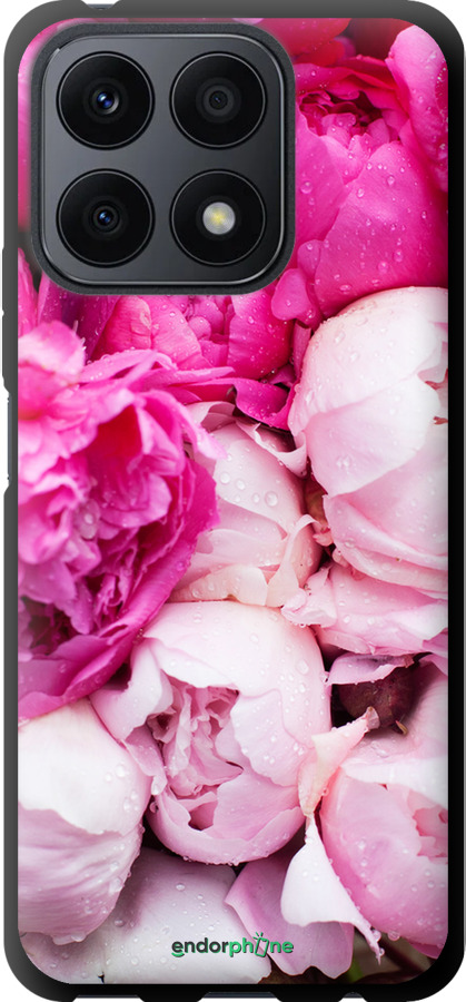 

TPU preto Capa "Peónias cor-de-rosa" para Huawei Honor X8a