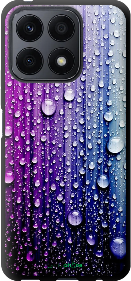

TPU чорний чохол "Краплини води" для Huawei Honor X8a, Синій