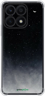 Силикон с усиленными углами чехол Сині хмари, Синій місяць для Huawei Honor X8a - 6396sp-2963 изображение 