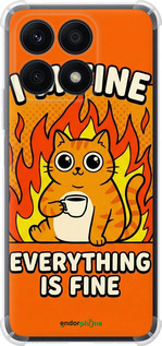 Силикон с усиленными углами чехол 'Funny Cat' для Huawei Honor X8a изображение 5