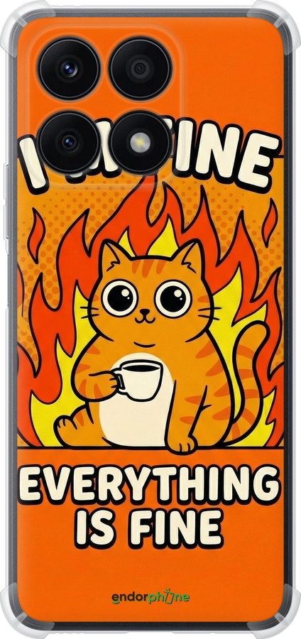 Силикон с усиленными углами чехол Funny Cat для Huawei Honor X8a - 6786sp-2963 изображение 