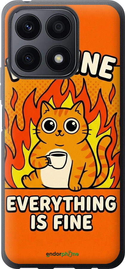 Силиконовый чехол Funny Cat для Huawei Honor X8a - 6786u-2963 изображение 