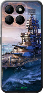 Силиконовый чехол Военный корабль, world of tanks, wargaming для Huawei Honor X8b - 6461u-3614 изображение 