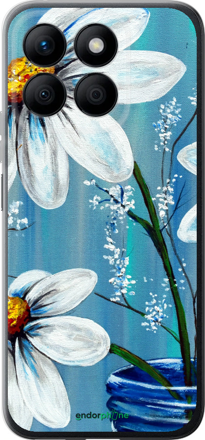 Силиконовый чехол Красивые арт-ромашки для Huawei Honor X8b - 4031u-3614 изображение 
