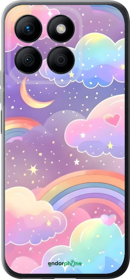 Силіконовий чехол Хмари та веселка для Huawei Honor X8b - 6312u-3614 изображение 