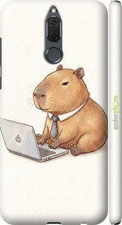 3D пластиковый матовый чехол Funny Capybara CEO Working для Huawei Mate 10 Lite - 6777m-1240 изображение 