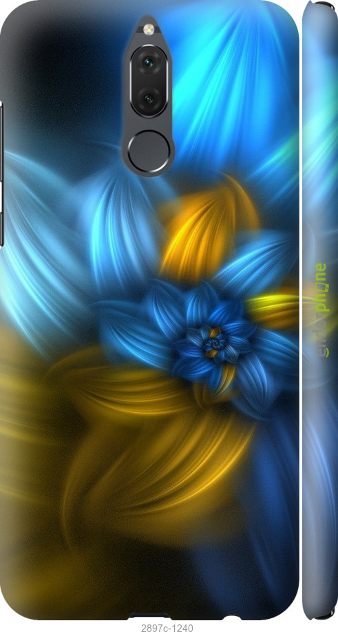 

3D пластиковий матовий чохол "Візерунок 46" для Huawei Mate 10 Lite, Синій