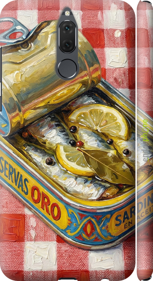 3D пластиковый матовый чехол Vintage Sardine Tin Phone для Huawei Mate 10 Lite - 6772m-1240 изображение 