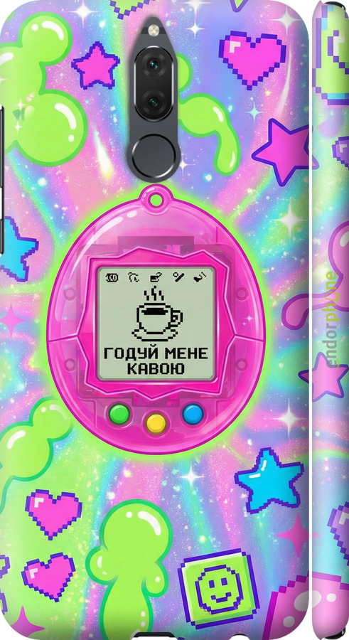 3D пластиковый матовый чехол Y2K Aesthetic Retro Pet: Годуй мене кавою для Huawei Mate 10 Lite - 6784m-1240 изображение 