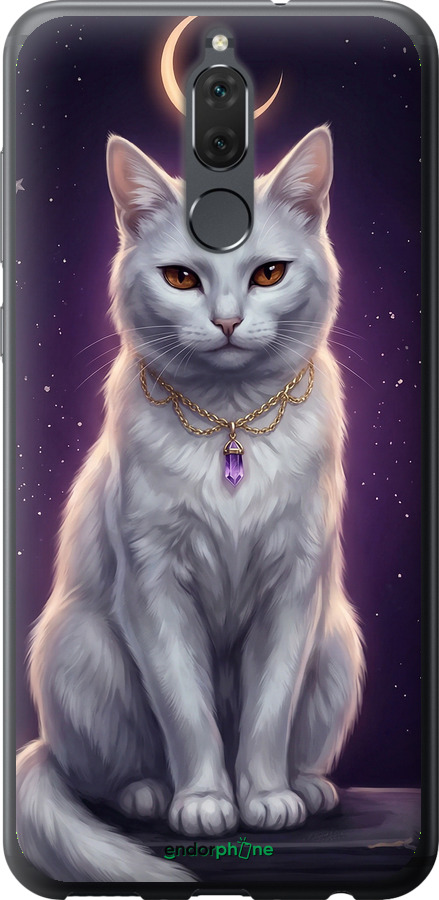 2D пластиковий чехол Mystic White Cat Gothic Dark Purple Gold для Huawei Mate 10 Lite - 6805t-1240 изображение 