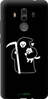 TPU чехол Минималистичный арт: смерть и кошка для Huawei Mate 10 Pro - 6529b-1138 изображение 