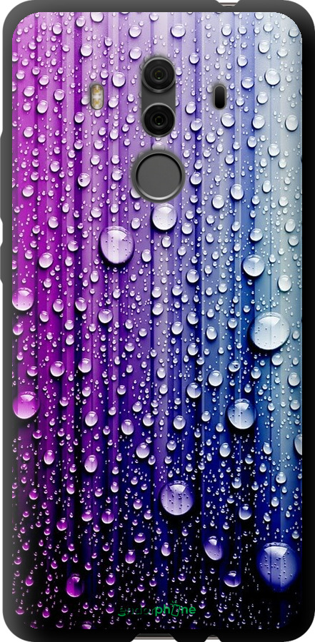 

TPU чорний чохол "Краплини води" для Huawei Mate 10 Pro, Синій