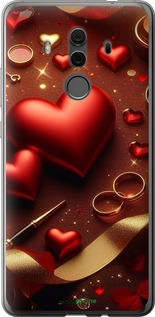 2D пластиковий чехол Сердечки v3 для Huawei Mate 10 Pro - 5833t-1138 изображение 