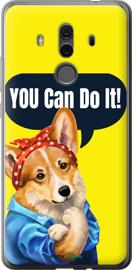 2D пластиковий чехол чехол с корги You Can Do It для Huawei Mate 10 Pro - 6184t-1138 изображение 
