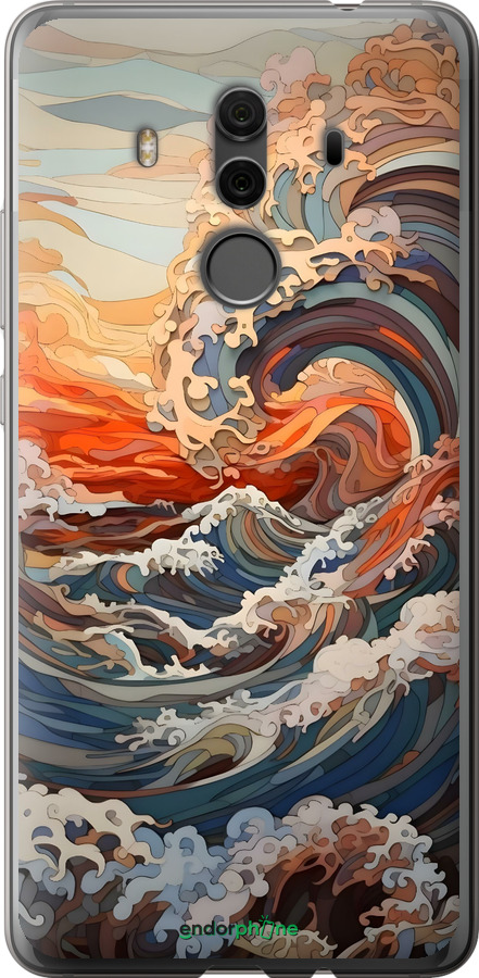 2D пластиковый чехол Арт волны для Huawei Mate 10 Pro - 6324t-1138 изображение 
