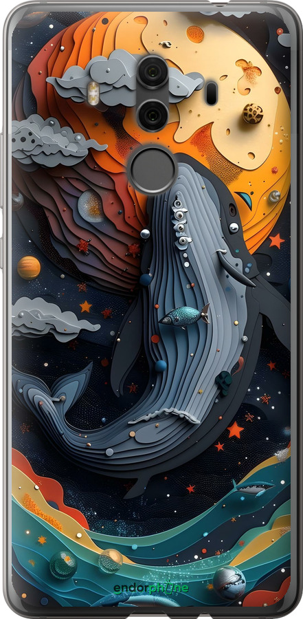 2D пластиковый чехол Кит в космосе для Huawei Mate 10 Pro - 6328t-1138 изображение 