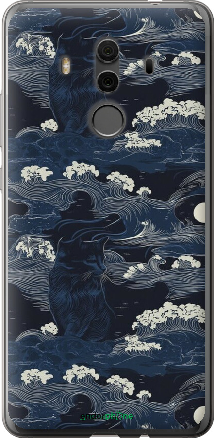 2D пластиковий чехол Морська тематика у стилі арт-деко для Huawei Mate 10 Pro - 6520t-1138 изображение 