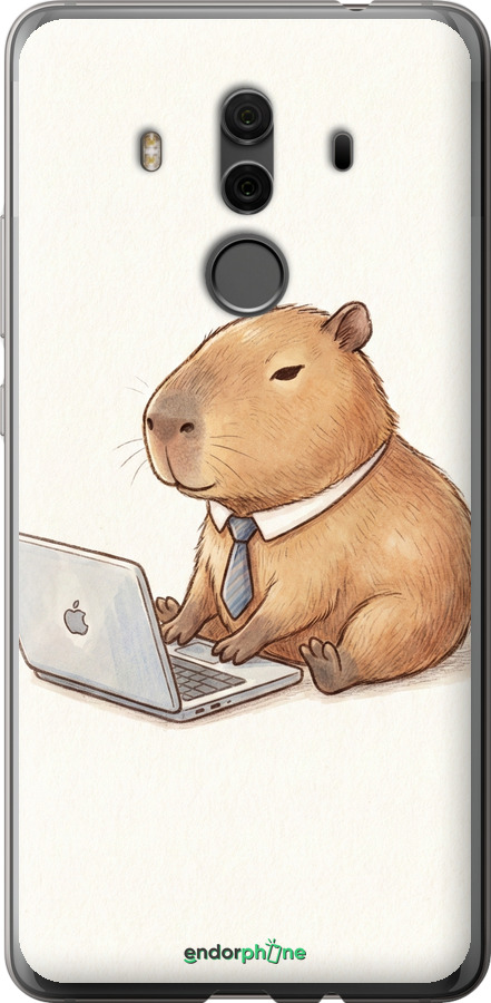 2D пластиковый чехол Funny Capybara CEO Working для Huawei Mate 10 Pro - 6777t-1138 изображение 
