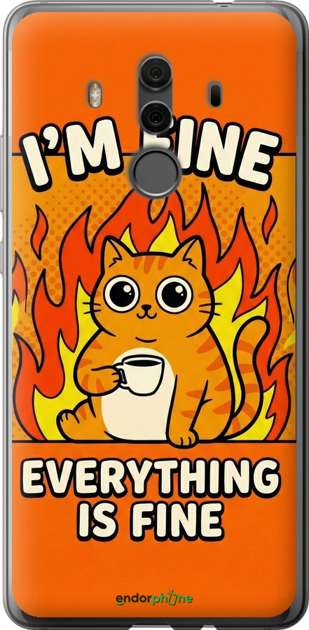 2D пластиковий чехол Funny Cat для Huawei Mate 10 Pro - 6786t-1138 изображение 