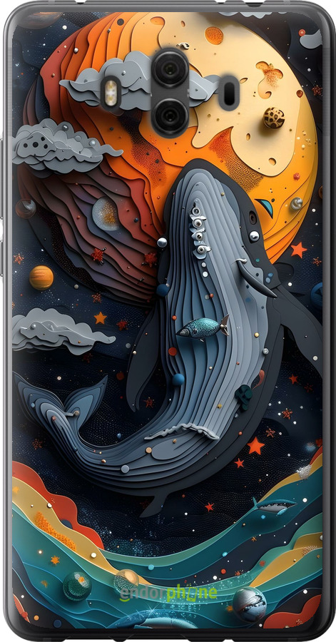 Силиконовый чехол Кит в космосе для Huawei Mate 10 - 6328u-1116 изображение 