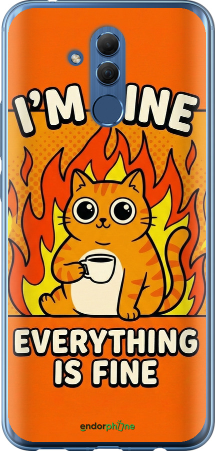 Силиконовый чехол Funny Cat для Huawei Mate 20 Lite - 6786u-1575 изображение 