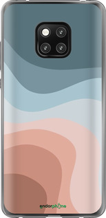 2D пластиковый чехол С синими и розовыми волнами в стиле ретро для Huawei Mate 20 Pro - 6532t-1567 изображение 