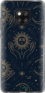 2D пластиковый чехол 'Celestial Harmony: Sun & Moon Gold Mystic Pattern' для Huawei Mate 20 Pro изображение 6
