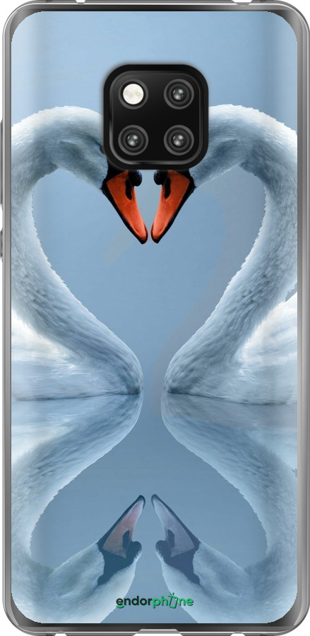 2D пластиковий чехол Лебеді для Huawei Mate 20 Pro - 6007t-1567 изображение 