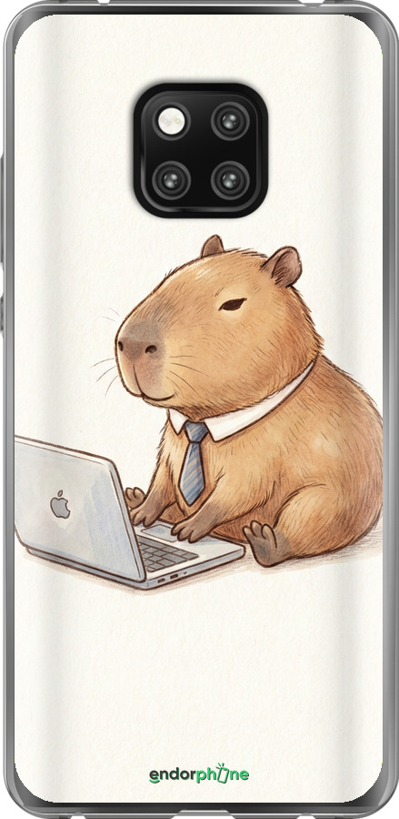 2D пластиковый чехол Funny Capybara CEO Working для Huawei Mate 20 Pro - 6777t-1567 изображение 